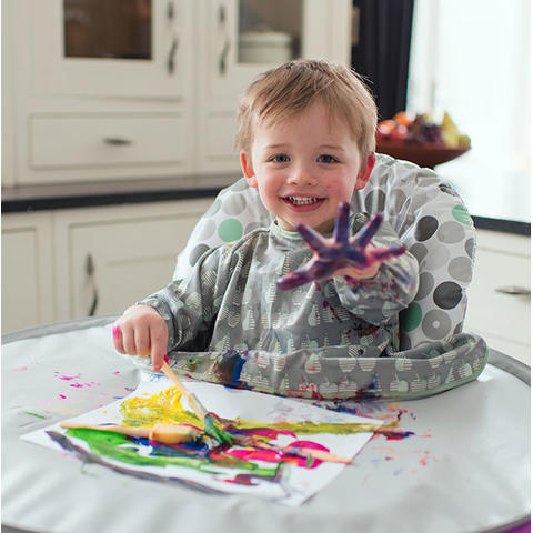 TIDY TOT Kit hranire - Baveta si tava (Fructe Vesele)