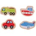 BIGJIGS Toys Puzzle - mijloace de transport (8 piese)