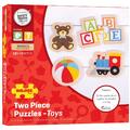 BIGJIGS Toys Puzzle din lemn - Jucarii (8 piese)