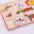 BIGJIGS Toys Puzzle din lemn incastru - Ferma