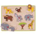 BIGJIGS Toys Puzzle din lemn incastru - Safari