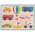 BIGJIGS Toys Puzzle din lemn incastru - Vehicule
