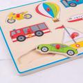 BIGJIGS Toys Puzzle din lemn incastru - Vehicule