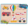 BIGJIGS Toys Puzzle din lemn incastru - Vehicule