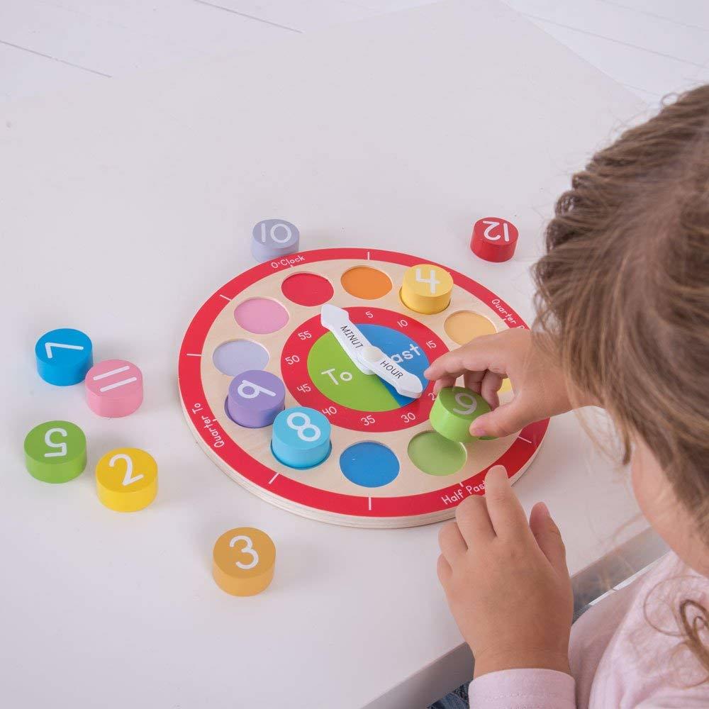 Ceas colorat din lemn [3]