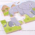 BIGJIGS Toys Set 3 puzzle din lemn - Jungla Vesela