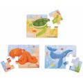 BIGJIGS Toys Set 3 puzzle din lemn - Lumea acvatica