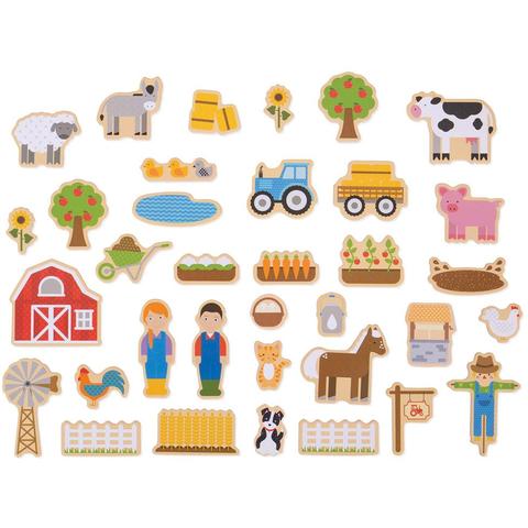 BIGJIGS Toys Set magnetic - Ferma