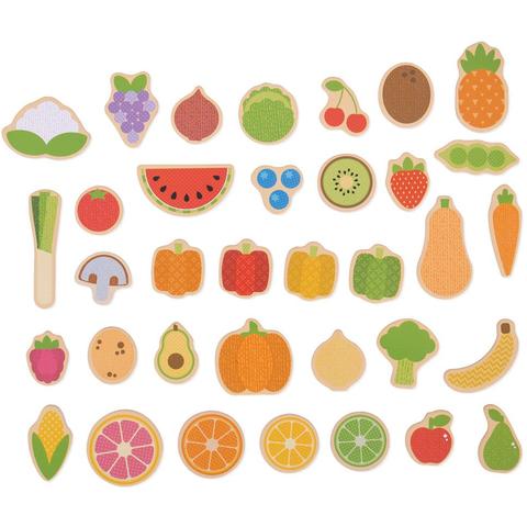 BIGJIGS Toys Set magnetic - Fructe si Legume