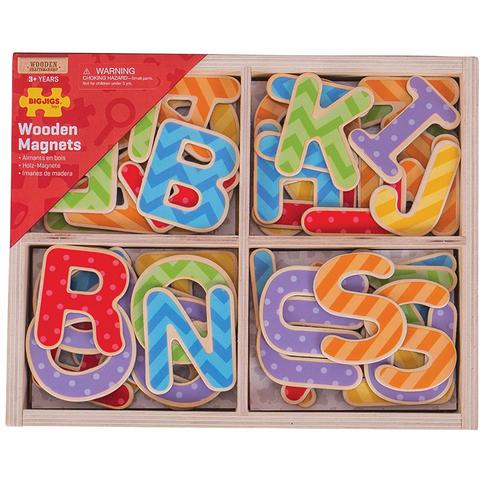 BIGJIGS Toys Set litere magnetice de tipar - 49 piese