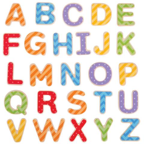 BIGJIGS Toys Set litere magnetice de tipar - 49 piese