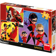 Puzzle - Incredibilii 2 ( 3 x 55 piese)