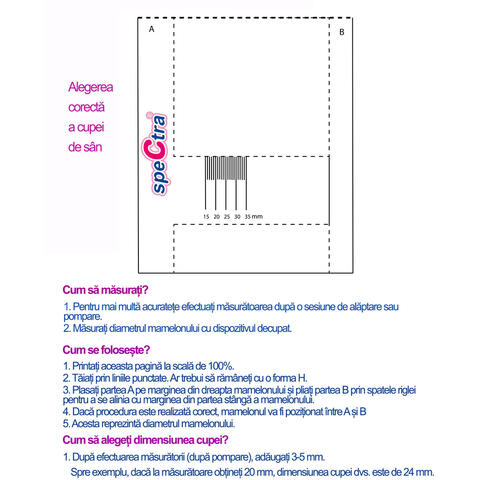SPECTRA Cupa pentru san - 16 mm