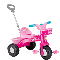 Prima mea tricicleta roz cu maner - Unicorn