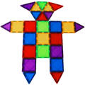 MAGPLAYER Set de constructie magnetic - 70 piese