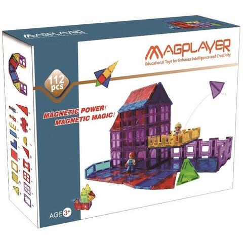 MAGPLAYER Set de constructie magnetic - 112 piese