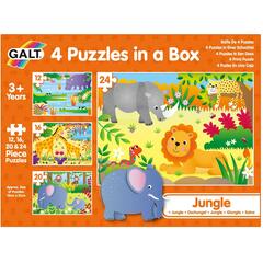 Set 4 puzzle-uri Jungla (12, 16, 20, 24 piese)
