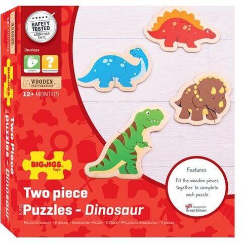 BIGJIGS Toys Puzzle din lemn - Dinozauri
