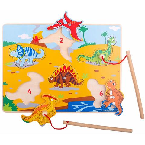 BIGJIGS Toys Joc magnetic - Dinozaurii fiorosi