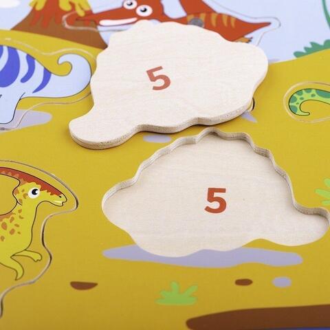 BIGJIGS Toys Joc magnetic - Dinozaurii fiorosi