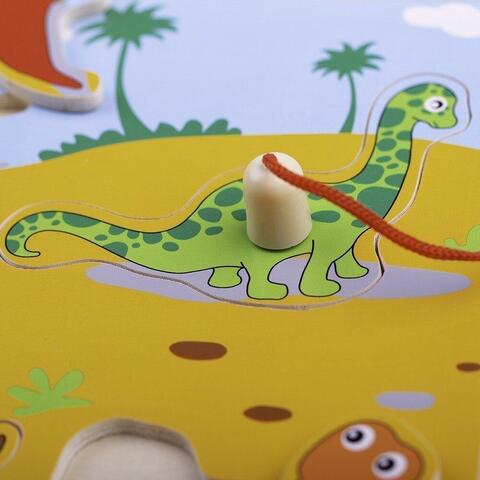 BIGJIGS Toys Joc magnetic - Dinozaurii fiorosi