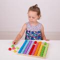 BIGJIGS Toys Tabla cu 100 de numere colorate