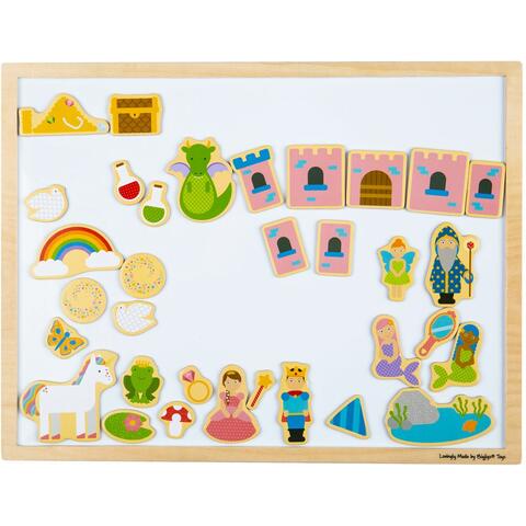 BIGJIGS Toys Tabla magnetica cu rama din lemn
