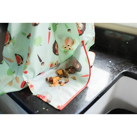 TIDY TOT Baveta lunga cu buzunar - Animalute din padure