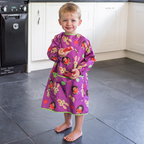 TIDY TOT Baveta lunga cu buzunar - Animalute vesele