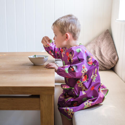 TIDY TOT Baveta lunga cu buzunar - Animalute vesele