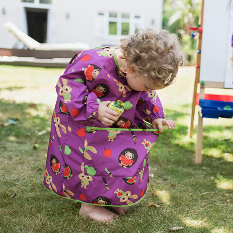TIDY TOT Baveta lunga cu buzunar - Animalute vesele