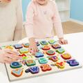 Topbright Puzzle din lemn - Litere si animalute