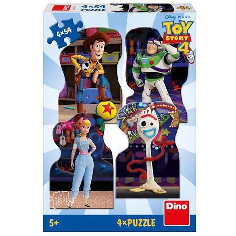 Dino Puzzle 4 in 1 - TOY STORY 4 (4 x 54 piese)