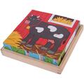 BIGJIGS Toys Puzzle cubic - Animalute de la ferma