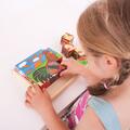 BIGJIGS Toys Puzzle cubic - Animalute de la ferma