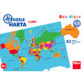Dino Puzzle geografic - Harta Lumii (82 piese)