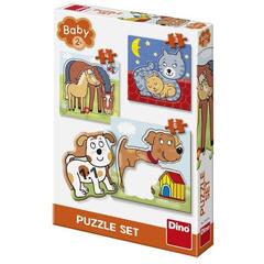 Baby puzzle - Animalute jucause (3,4 si 5 piese)