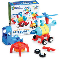 Hai sa construim - 1-2-3 Racheta -Tren - Elicopter