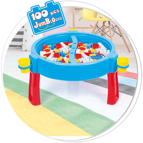 DOLU Masuta de activitati cu 100 cuburi de construit
