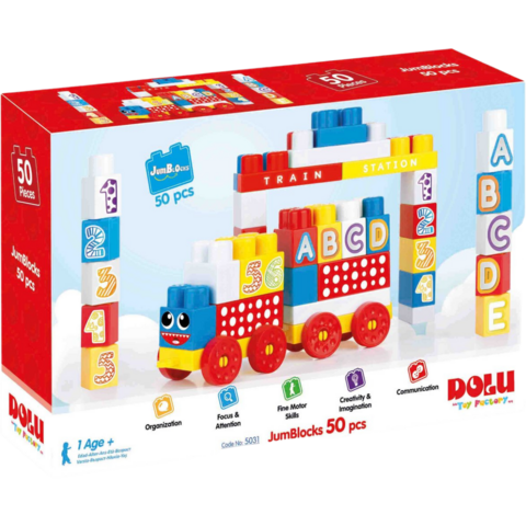 DOLU Cuburi de construit din plastic - 50 piese