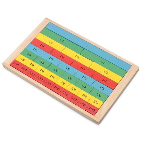 Tobar Set din lemn - fractii colorate