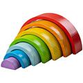 BIGJIGS Toys Curcubeu din lemn (7 piese)