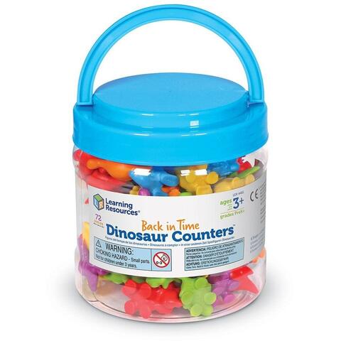 Learning Resources Set pentru sortat si numarat - Dinozauri jucausi (72 piese)