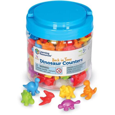 Learning Resources Set pentru sortat si numarat - Dinozauri jucausi (72 piese)