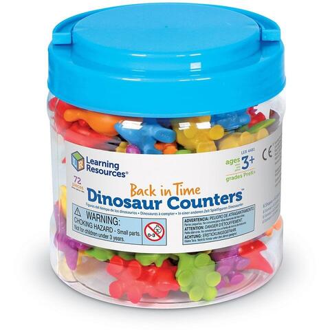 Learning Resources Set pentru sortat si numarat - Dinozauri jucausi (72 piese)