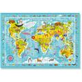 Dodo Puzzle - Harta animalelor lumii (80 piese)