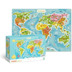Puzzle - Continentele lumii (100 piese)