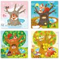 Dodo Puzzle 4 in 1 - Anotimpurile (12, 16, 20, 24 piese)