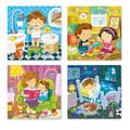 Dodo Puzzle 4 in 1 - Activitatile zilnice (12, 16, 20, 24 piese)
