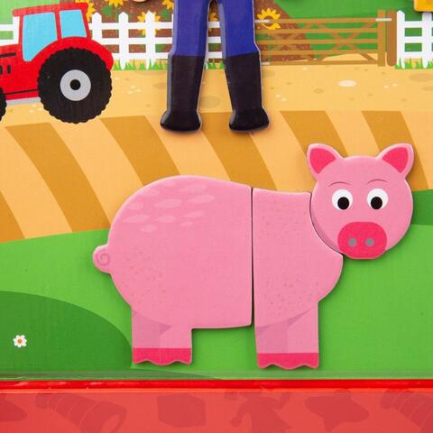 BIGJIGS Toys Joc magnetic - Distractie in livada